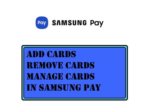 how to remove card from samsung pay
